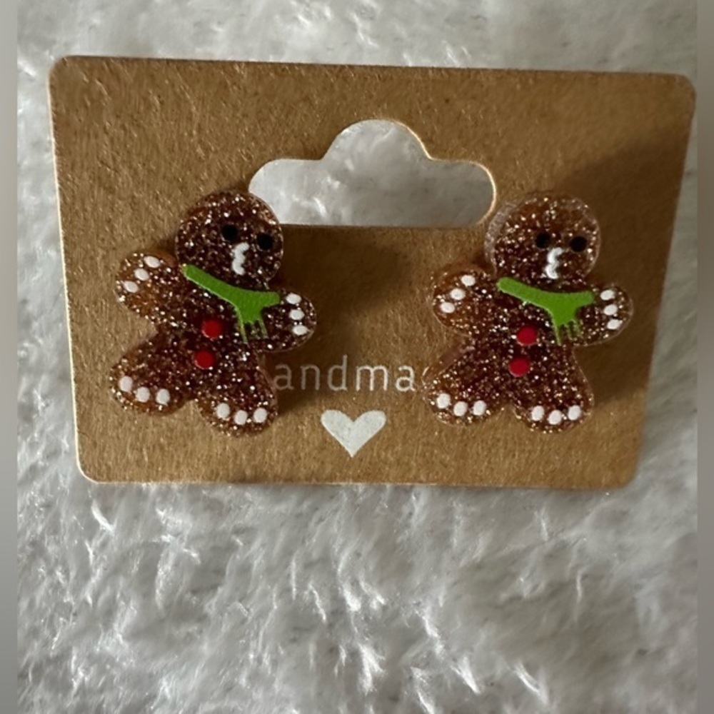 NWT Gingerbread Men Earrings